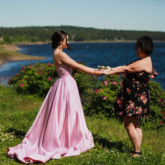 Pink Sherri Hill Prom Dress - Picture 1 of 4